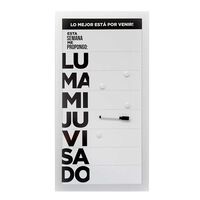 Pizarra Plástico Vgo Work 30 x 60 cm Blanco