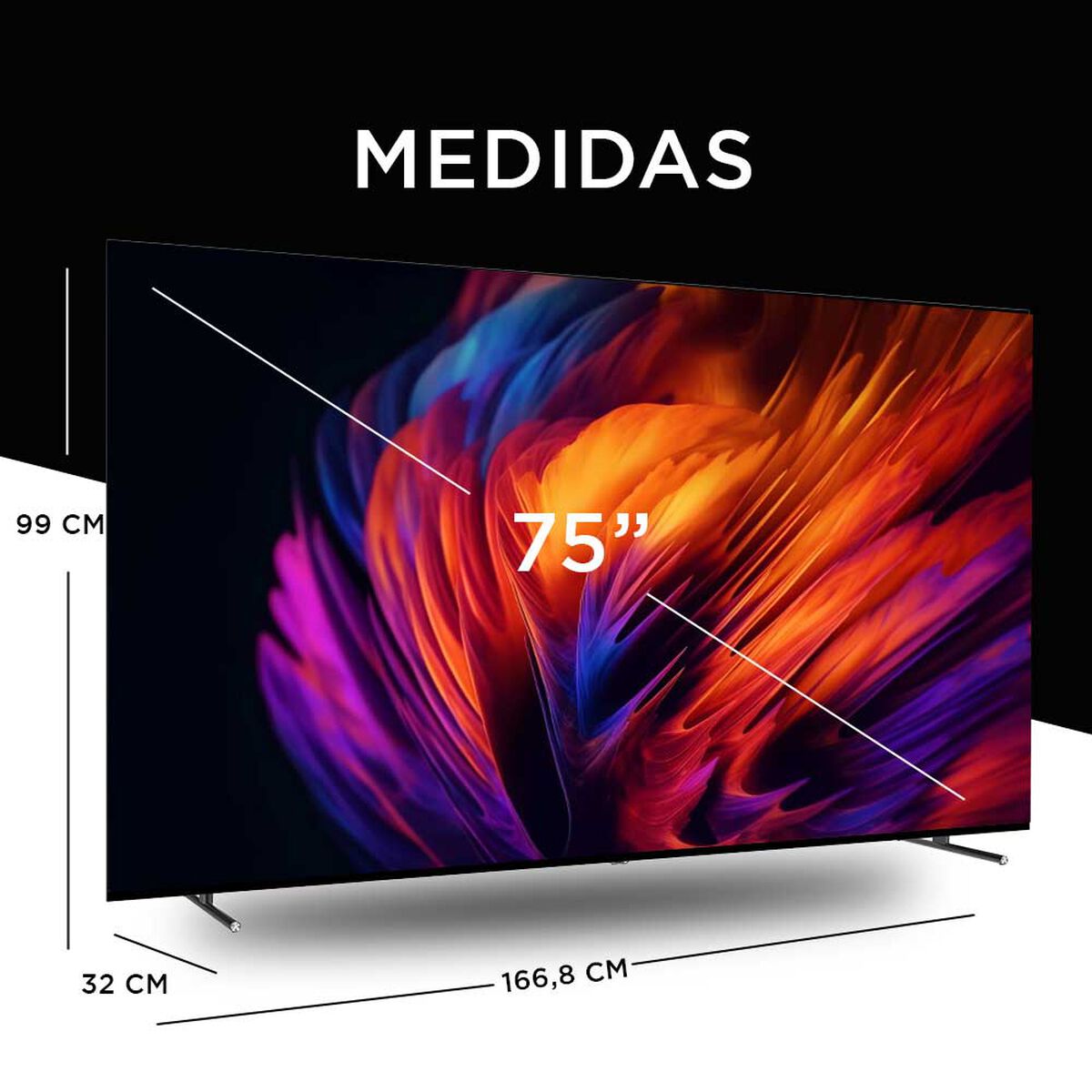 LED 75" Caixun C75V1UG Smart TV 4K UHD