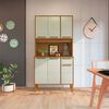 Mueble de Cocina Home Mobili Bosko 6 Puertas 1 Cajón Café y Blanco Off