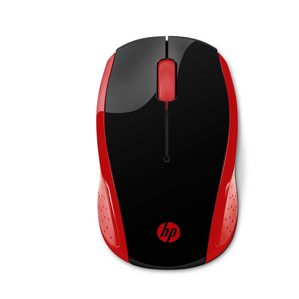 Mouse Inalámbrico HP 200 Rojo con Negro