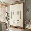 Closet Altavision Guarapuava 6 Puertas 4 Cajones Caf&eacute; Blanco