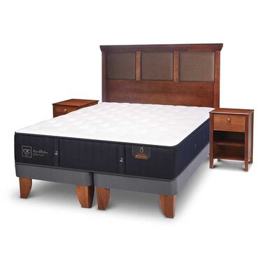 Imagen 2 del producto Cama Europea CIC Base Dividida 2 Plazas Premium + Respaldo + Veladores