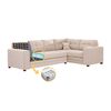 Sof&aacute; Seccional Derecho Living Factory Dubai 5 Cuerpos Beige