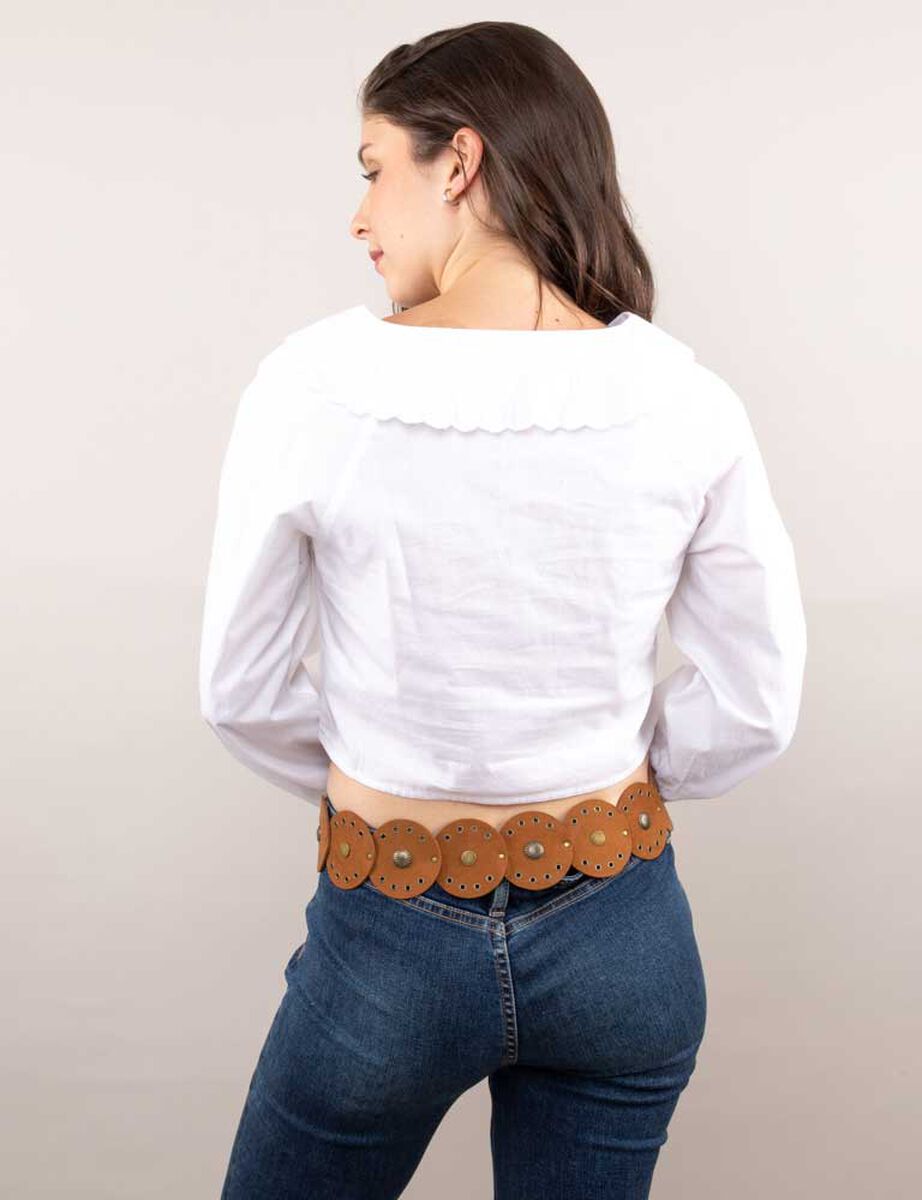 Blusa Crop Manga Larga Mujer Icono