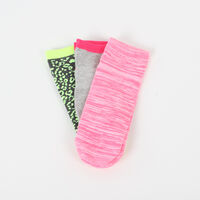 Pack 3 Unidades Calcetin Mujer Corto de Algodón Icono Surtido