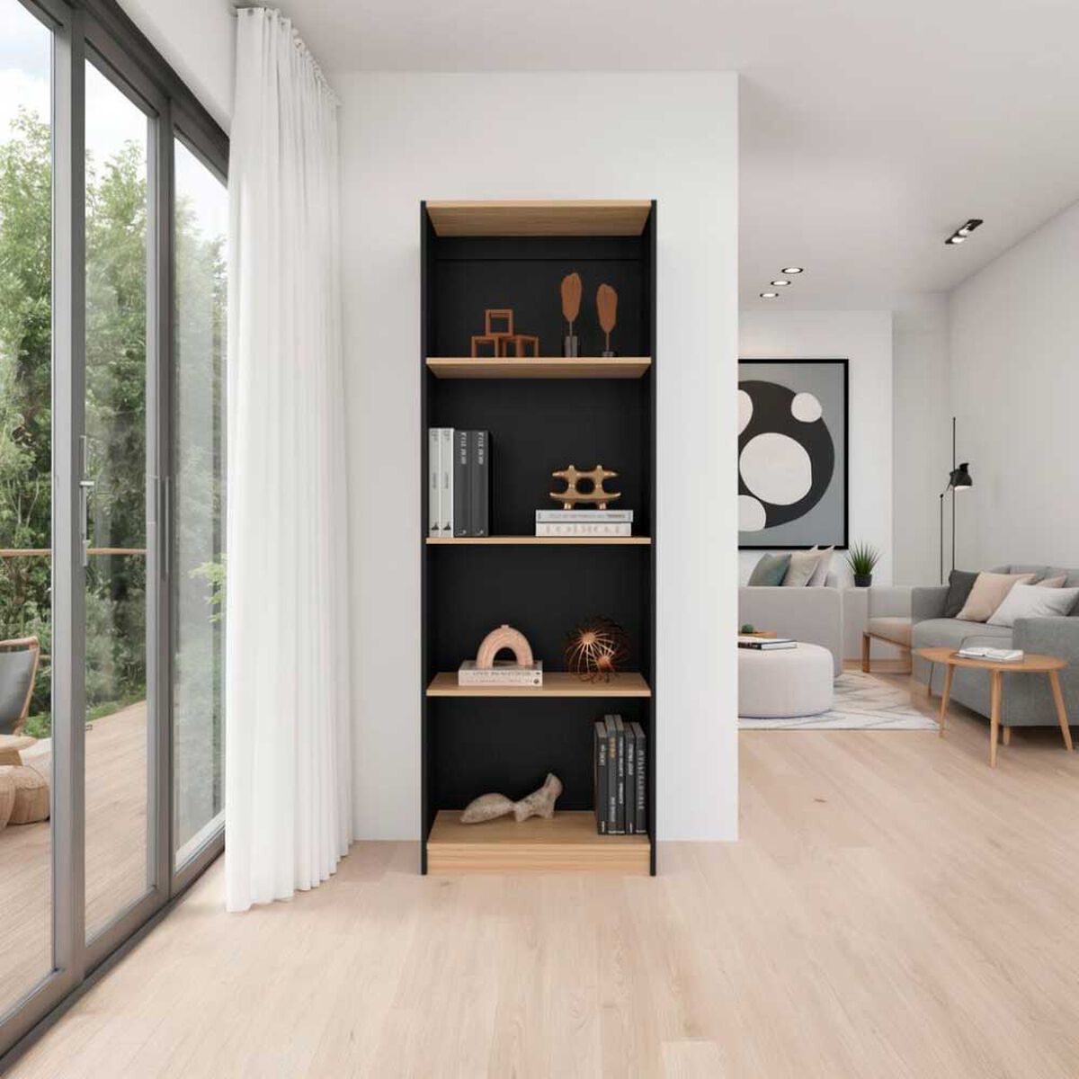Estante TuHome Home E1 5 Repisas Wengue Fresno Europeo