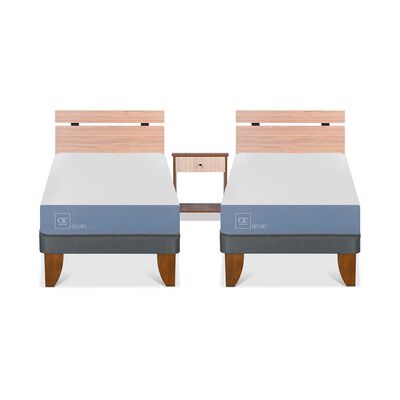 Imagen 1 del producto Camas Europeas Dúplex CIC 1 Plaza Excellence + 2 Respaldos 1 Plaza + 1 Velador Olmo