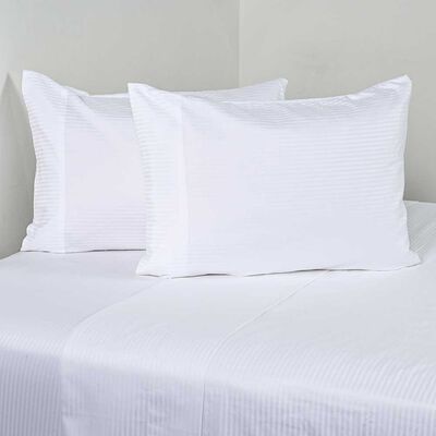 Imagen 1 del producto Juego de Sábanas Cannon2 Plazas 600 Hilos Dobby White