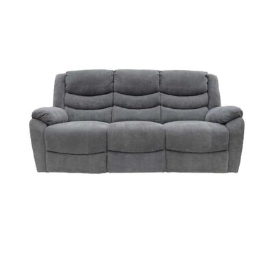 Bergere Reclinable Furnitech Atlanta 3 Cuerpos Gris