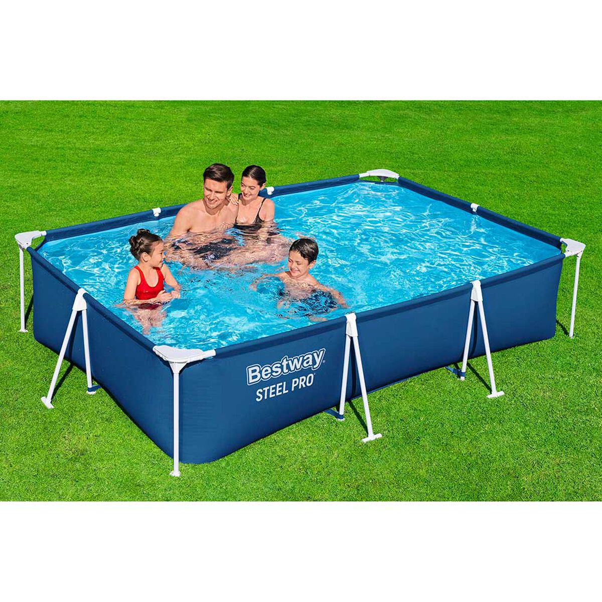 Piscina Esructural Elevada Rectangular Bestway Steel Pro 201x300 cm 3300 Litros