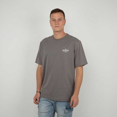 Polera Manga Corta Hombre Soviet Charcoal, Morado