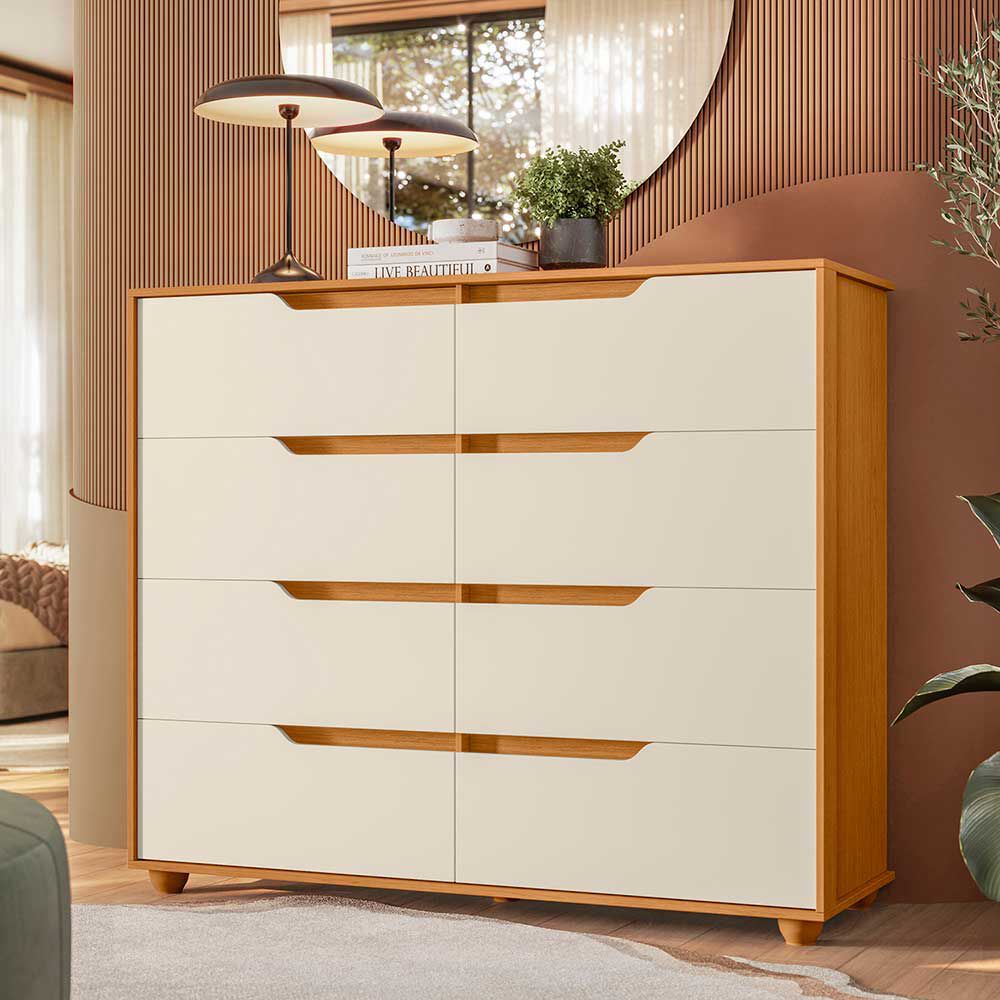 Cómoda Vekkahome Evo 6 Cajones Blanco