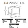 Pouf Latam Home Marsella PU Negro