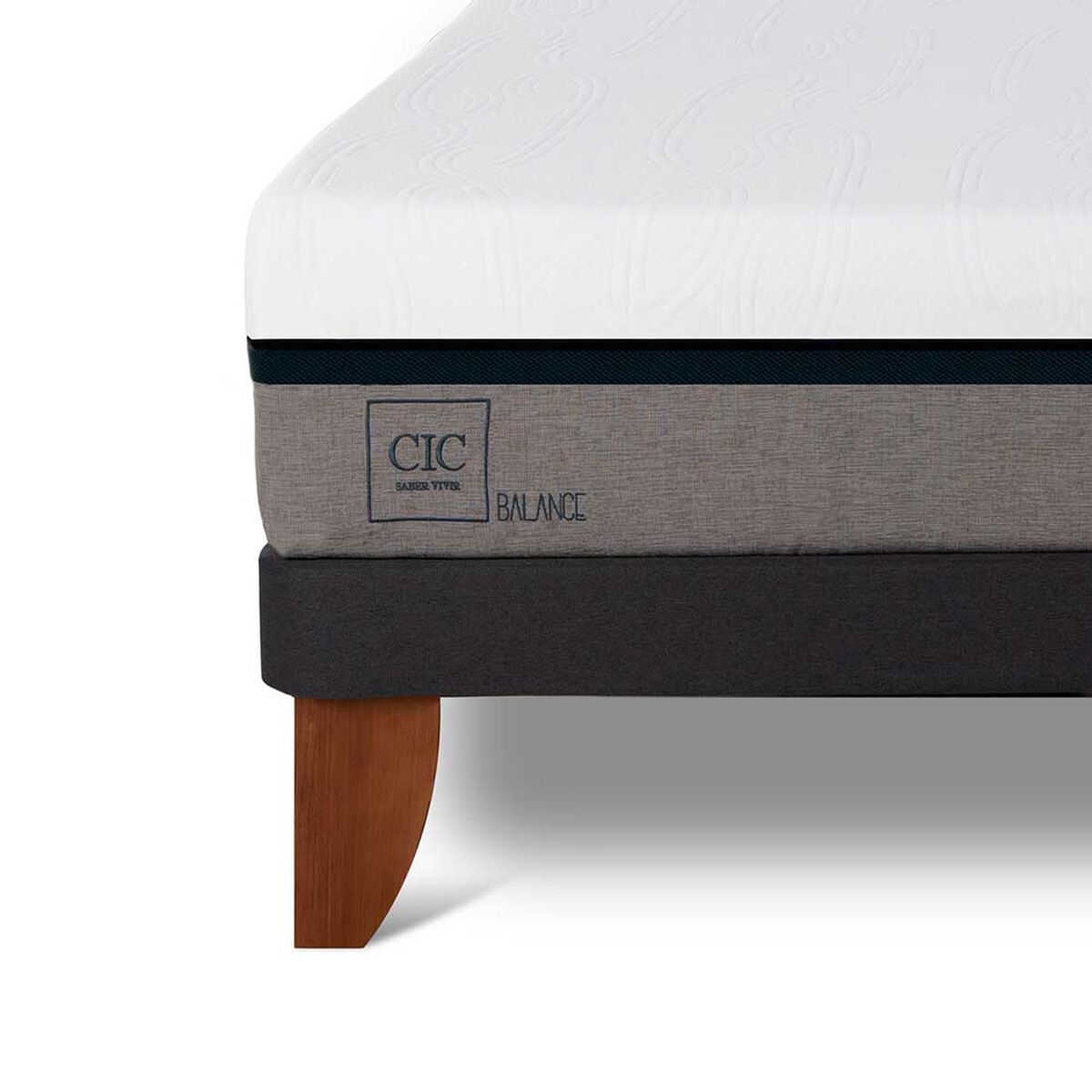 Cama Europea CIC Base Dividida King Balance + Respaldo Ebro
