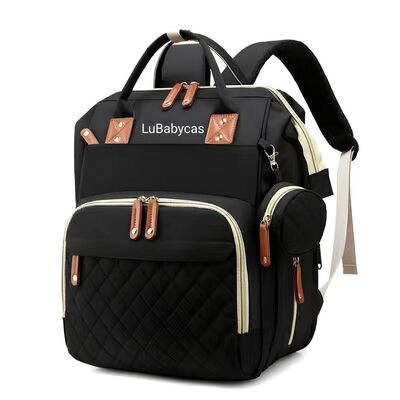 Imagen 1 del producto Mochila Maternal Lubabycas Impermeable con Accesorios Negra