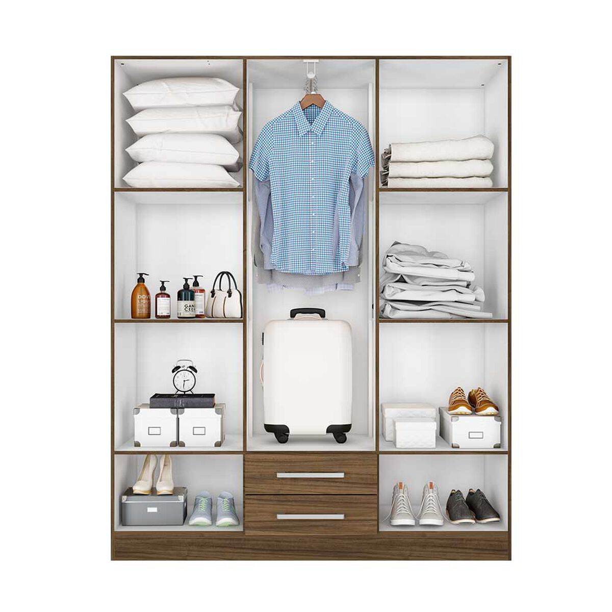 Clóset Casanova Nogal 6 Puertas 2 Cajones