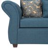 Sofá Seccional Derecho Essenza New Isabella Tela Catania Chaise longue + Sofá 2 Cuerpos Turquesa