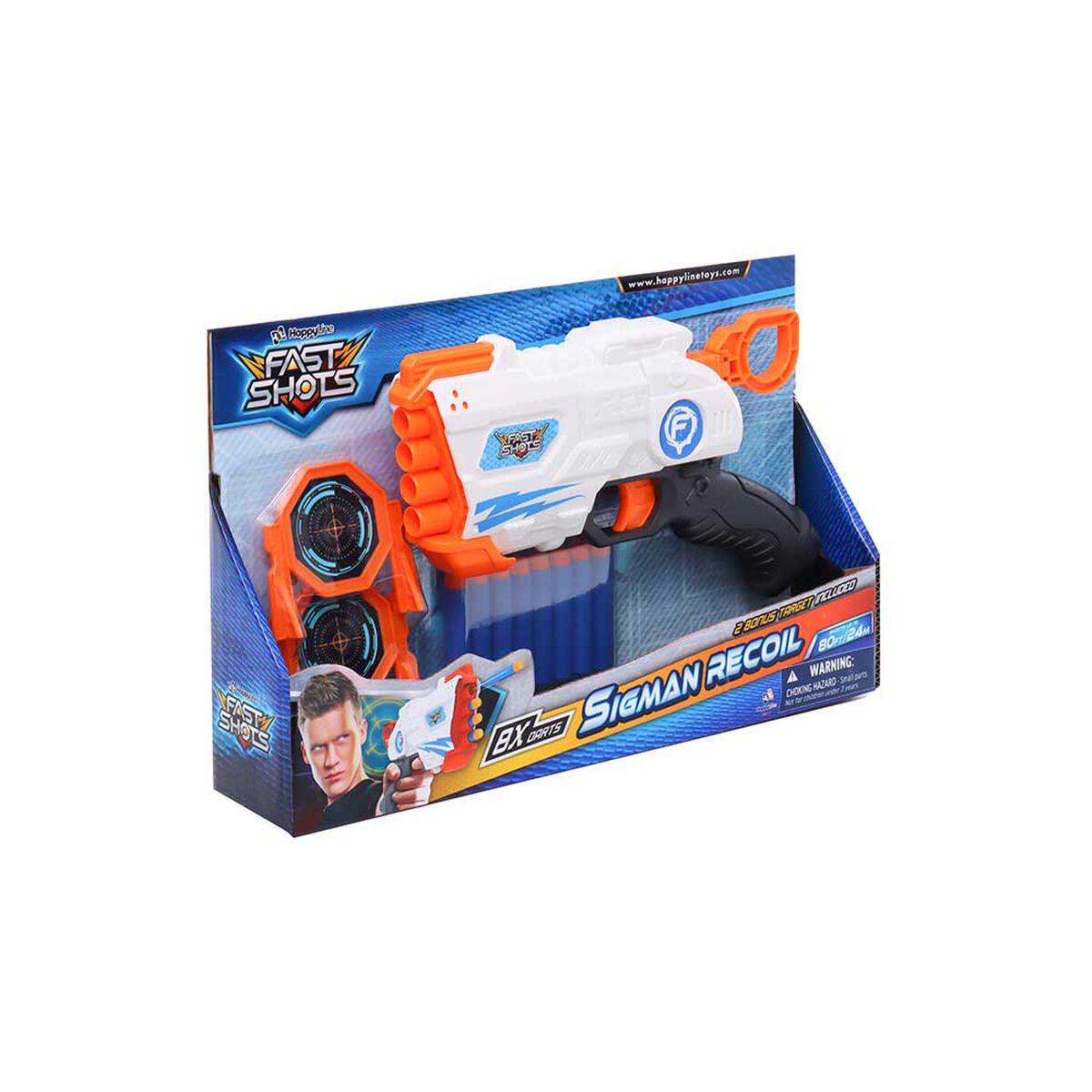 Set Lanzador, 8 Dardos Foam y 2 Targets