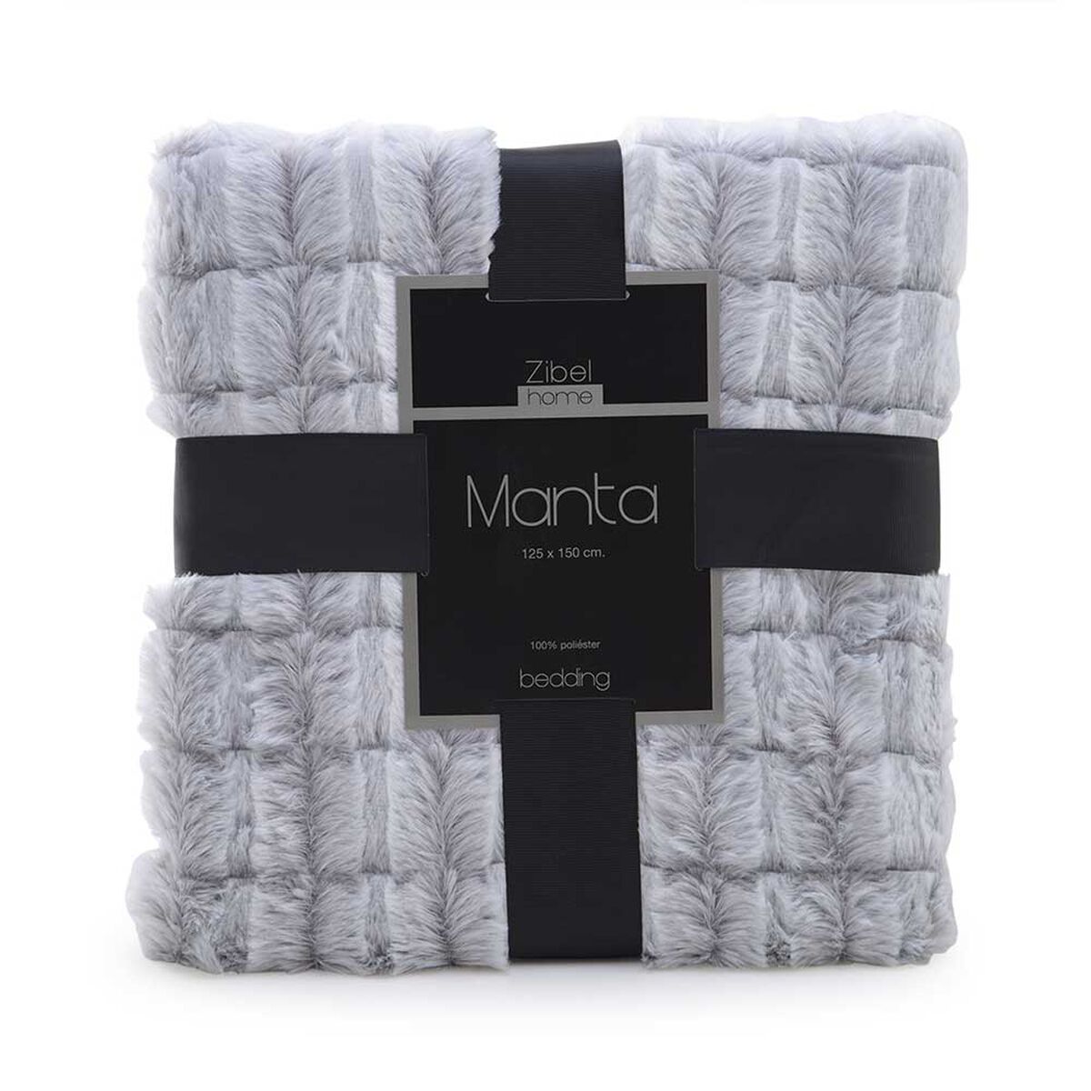 Manta Plush Dreams 125 x 150 cm Liso Gris