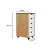 Gabinete Vekkahome Lucia 5 Cajones Café