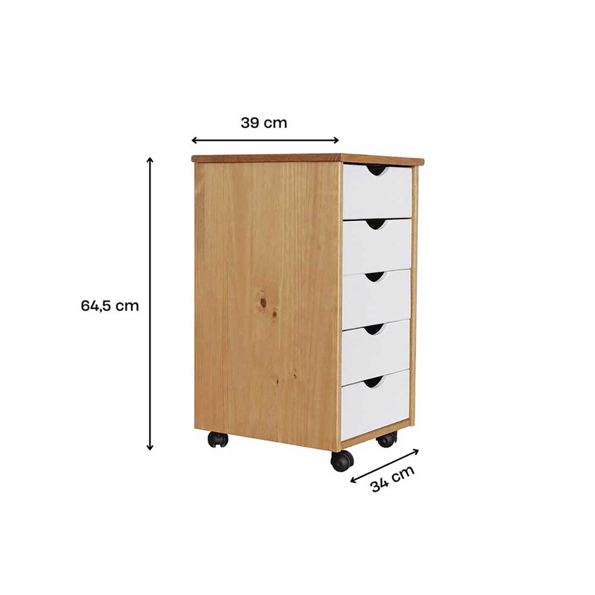 Gabinete Vekkahome Lucia 5 Cajones Café