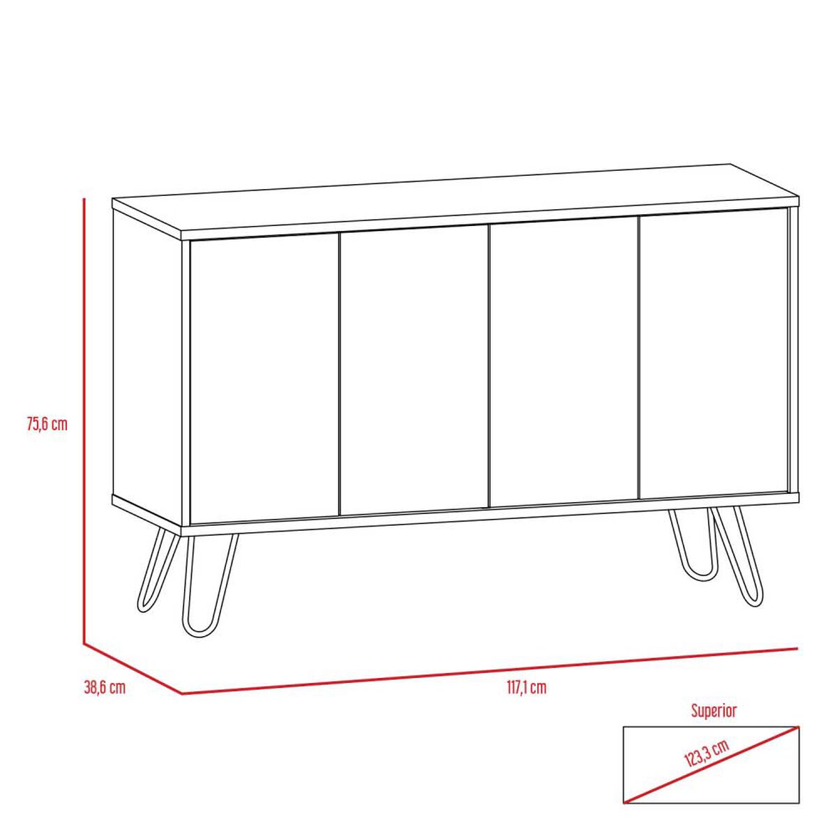 Combo Bar Bajo + Bife TuHome Vassel Miel Plomo