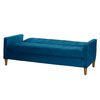 Futón Latam Home Genova Velvet 3 Cuerpos Azul Petróleo