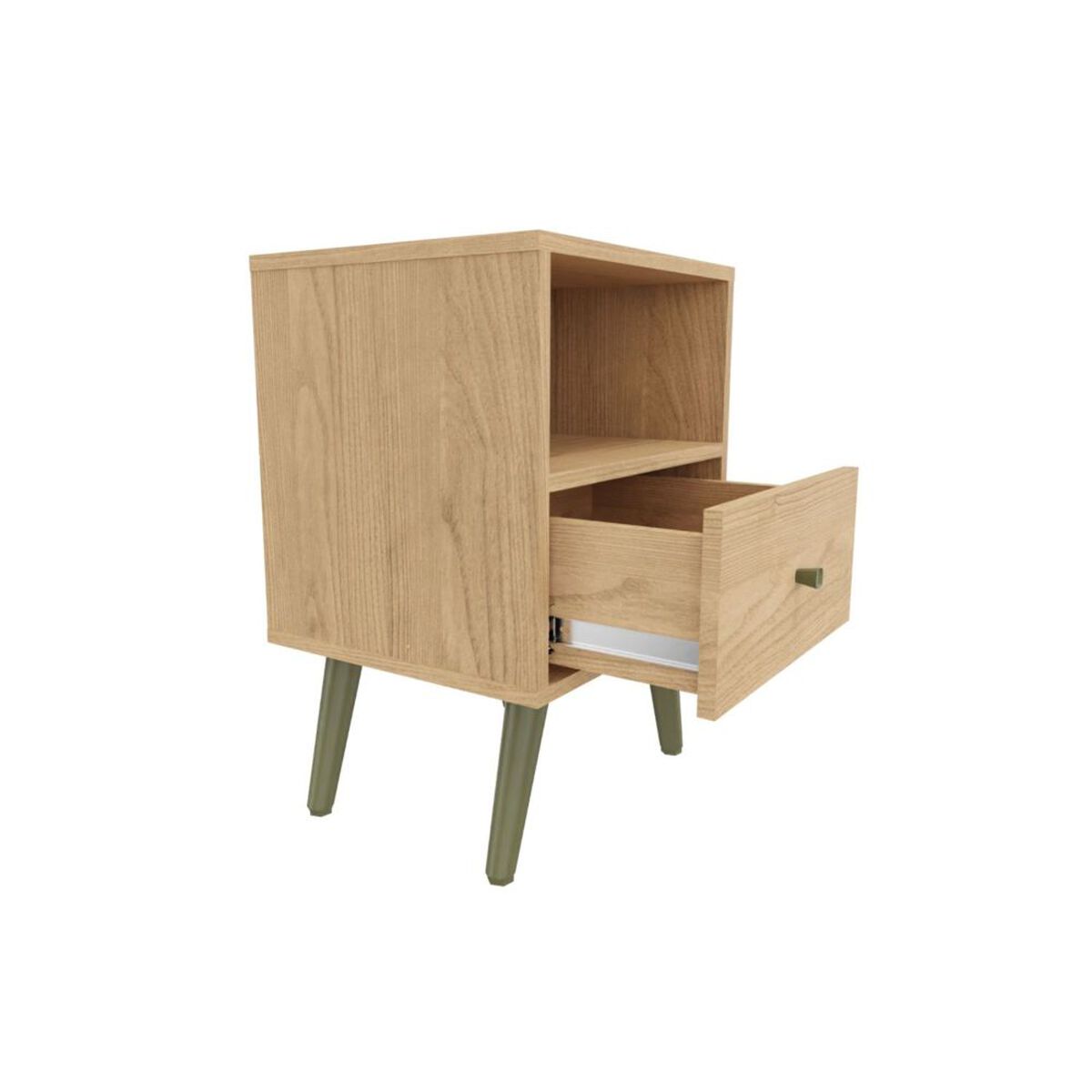 Velador Yardas CB201OAOA Nogal 1 Cajón