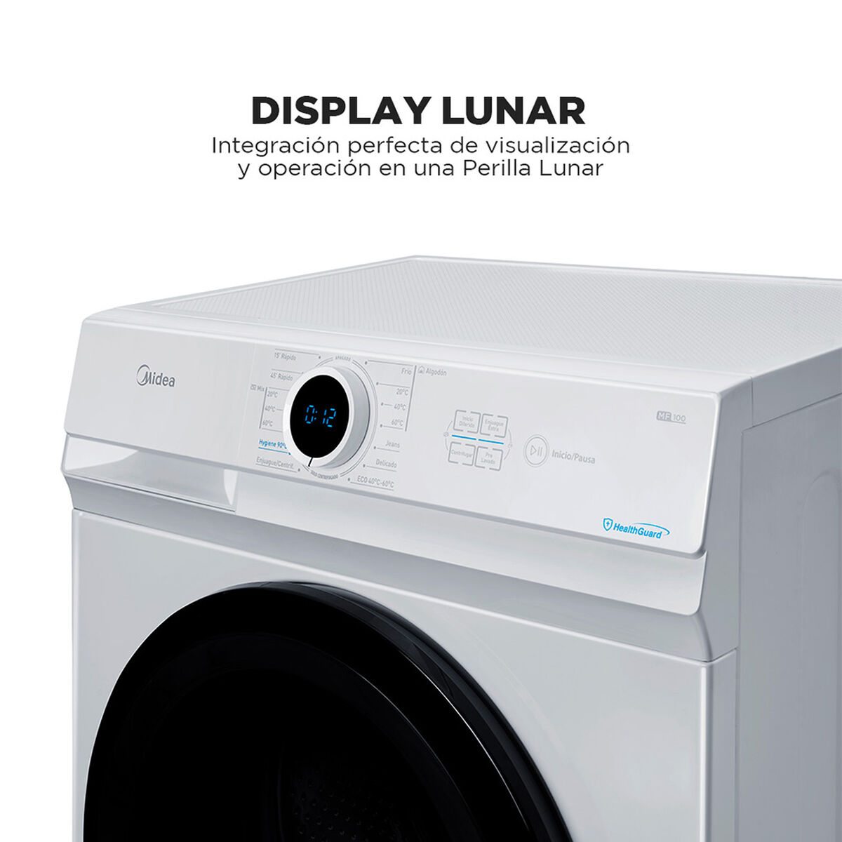 Lavadora Automática Midea MF100W80/W 8 kg.