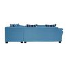 Sof&aacute; Seccional Derecho Living Factory Capri 5 Cuerpos Azul Piedra