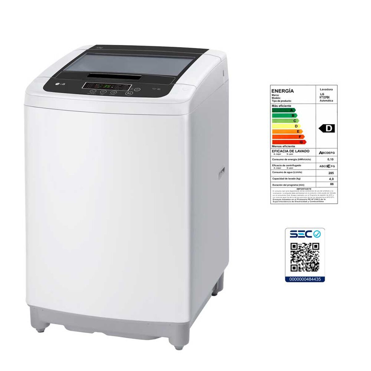 Lavadora Automática LG WT13WPBPK 13 kg.