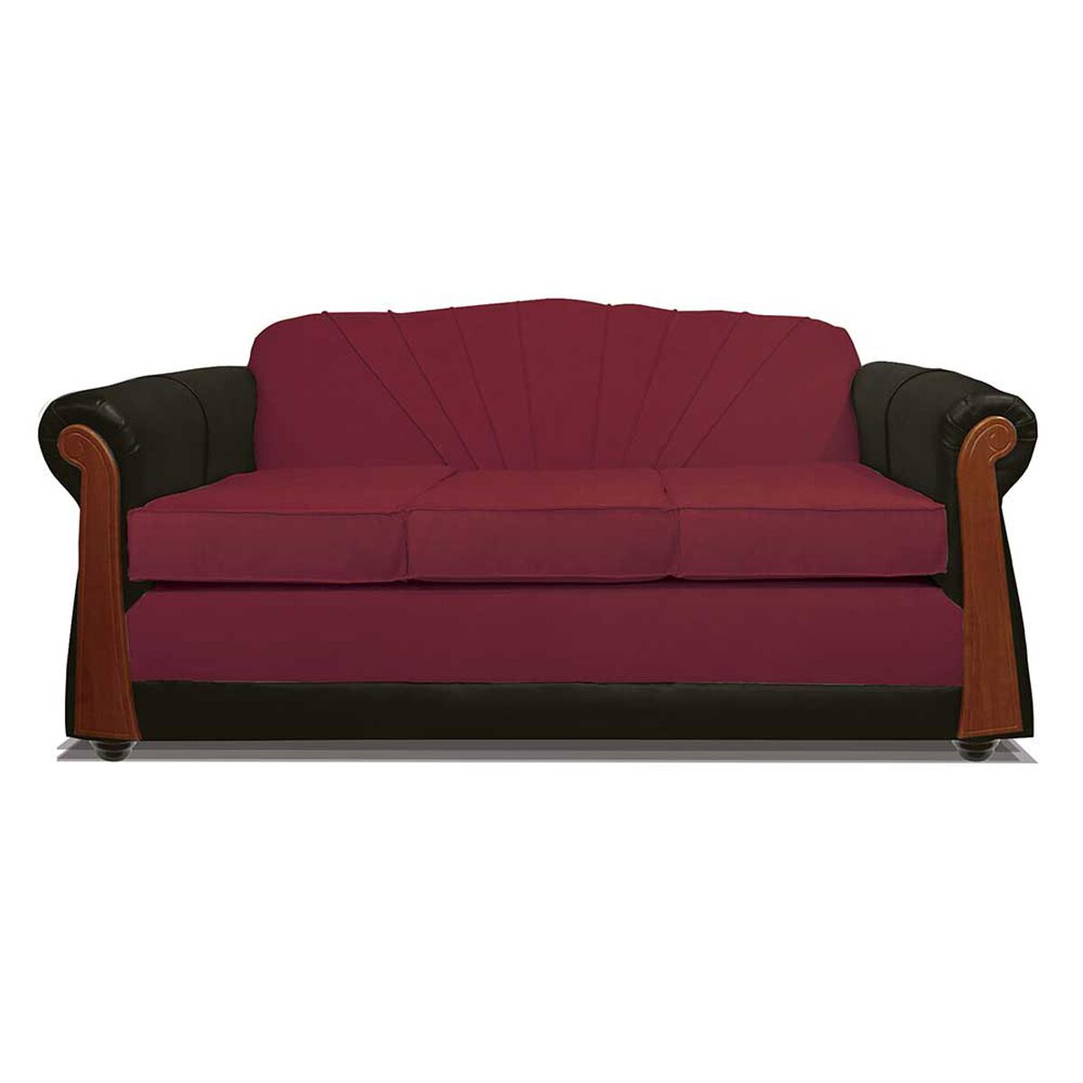 Juego de Living Elegant Detail Marsella Sofá 3 Cuerpos + Dos Sillones 1 Cuerpo Rojo