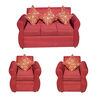 Juego de Living Almore Francia Sof&aacute; 3 Cuerpos + Dos Sillones 1 Cuerpo Rojo