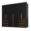 Closet Di Poretti Design Veneto 6 Puertas 6 Cajones Gris