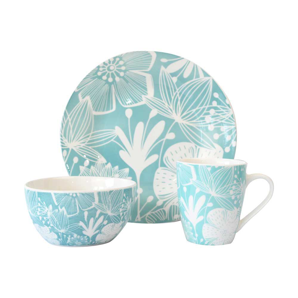 Vajilla Porcelana Doral Angelis 12 Piezas Donna