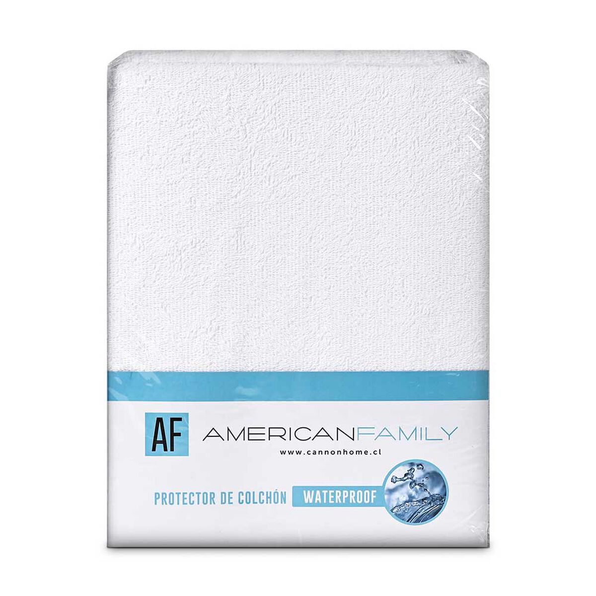 Cubrecolchón American Family King Terry Waterproof Blanco