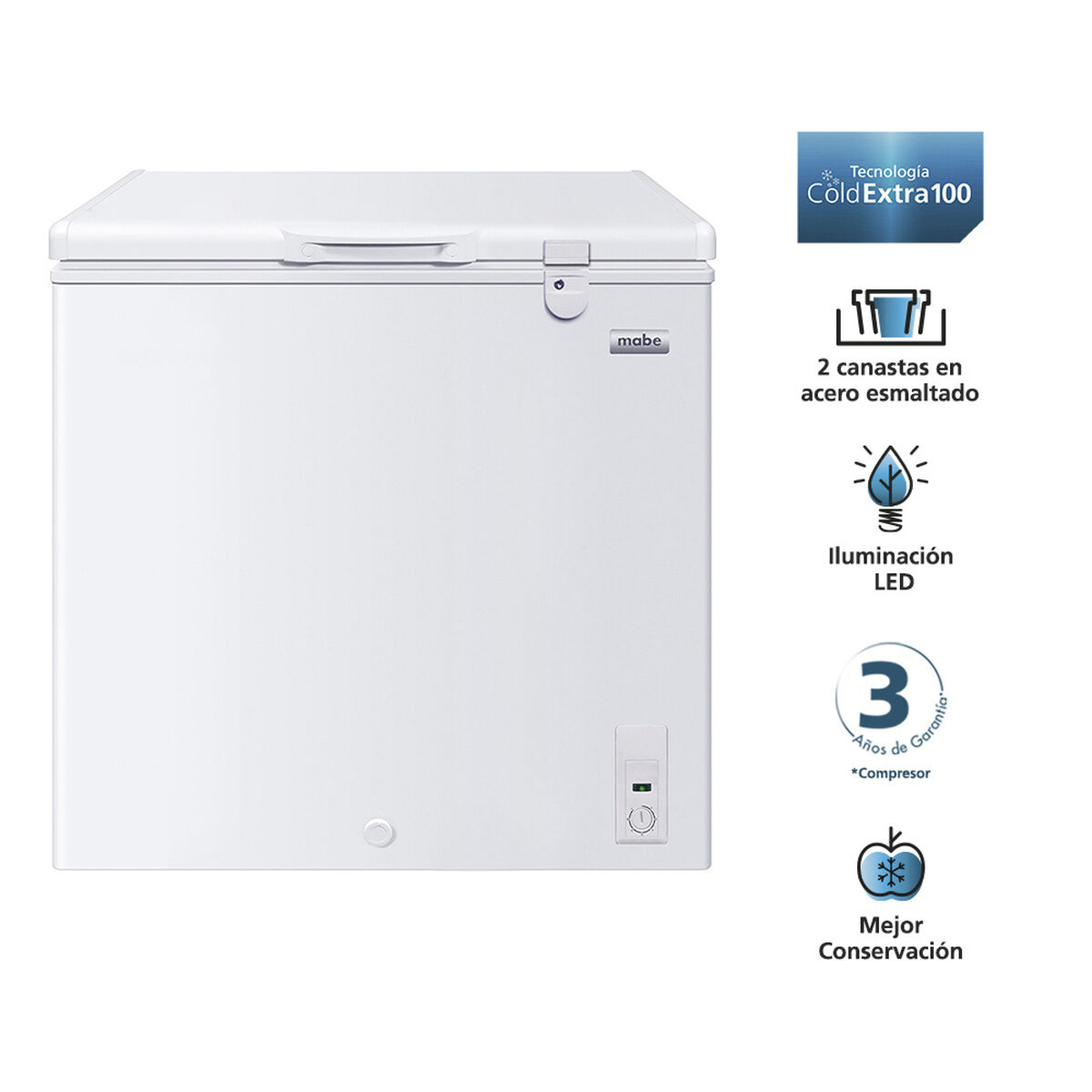 Freezer Horizontal Mabe FDHM200BY0 200 lts.