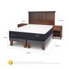 Cama Europea CIC Base Dividida 2 Plazas Premium + Respaldo + Veladores