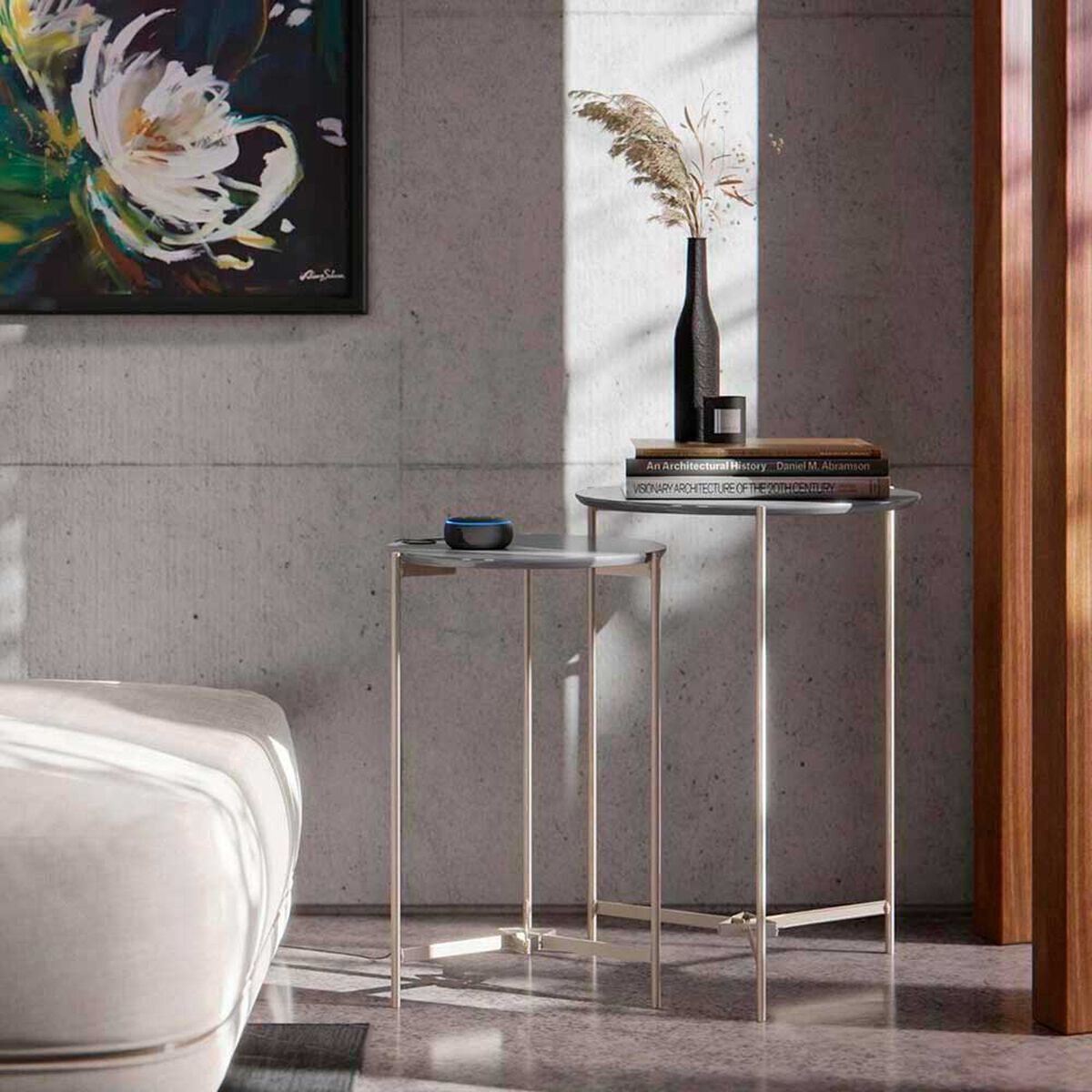 Set 2 Mesas Lateral Onessta Prisma Gris