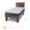 Cama Europea CIC 1,5 Plazas Ortopedic Advance + Respaldo Dublin Caramelo