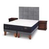 Cama Europea CIC Base Dividida Súper King Premium + Respaldo + Veladores
