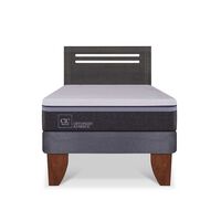 Cama Europea CIC 1,5 Plazas Ortopedic Advance + Respaldo Munich