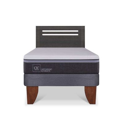 Imagen 1 del producto Cama Europea CIC 1,5 Plazas Ortopedic Advance + Respaldo Munich