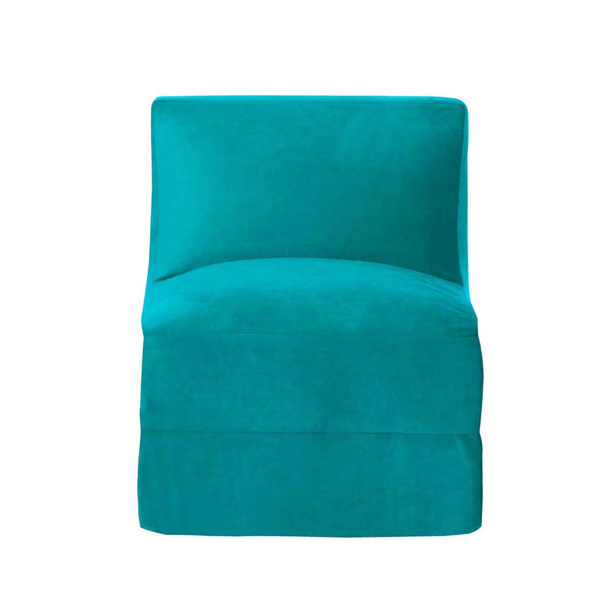 Sof&aacute; Cama Latam Home Velvet Bari 1 Cuerpo Turquesa