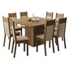Juego de Comedor Vekkahome Clarice Morello 8 Sillas Café