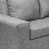 Juego de Living Innovamuebles Kahlo Sofá 3 Cuerpos + Dos Pouf 1 Cuerpo Gris