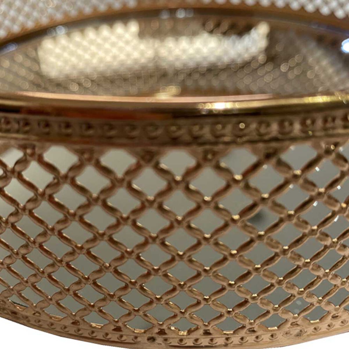 Bandeja Metal Vgo Espejada Circular 30 cm Dorado