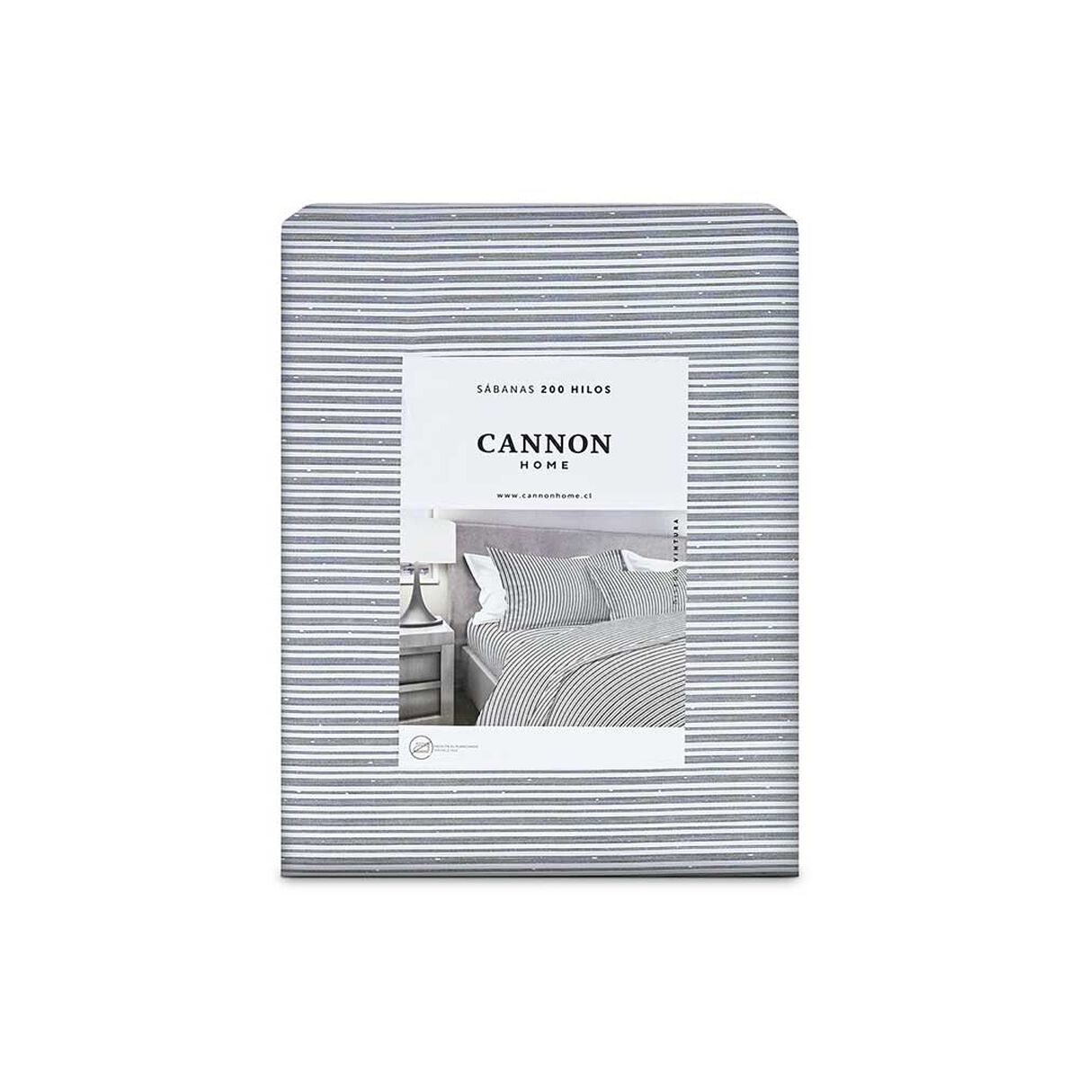 Juego de S&aacute;banas Cannon 2 Plazas Vintura 200 Hilos Gris