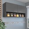 Mueble de Cocina Superior Vekkahome Evandro Gris
