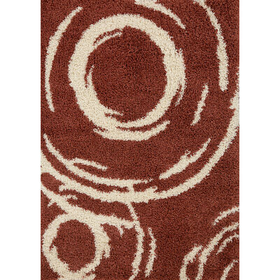 IDETEX Bajada de Cama Idetex Shaggy Infinity 150 x 200 cm Terracota